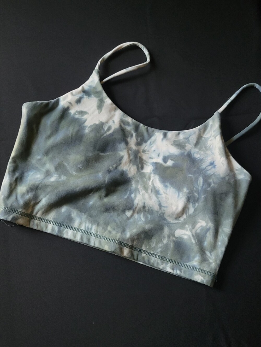 Vital Apparel Plush Marble Crop Tank Size M